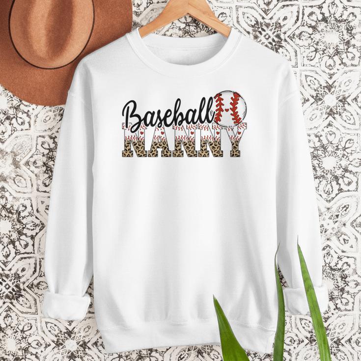 Baseball Nanny Women BallPark Nanny Baseball Mom Women Crewneck Sweatshirt