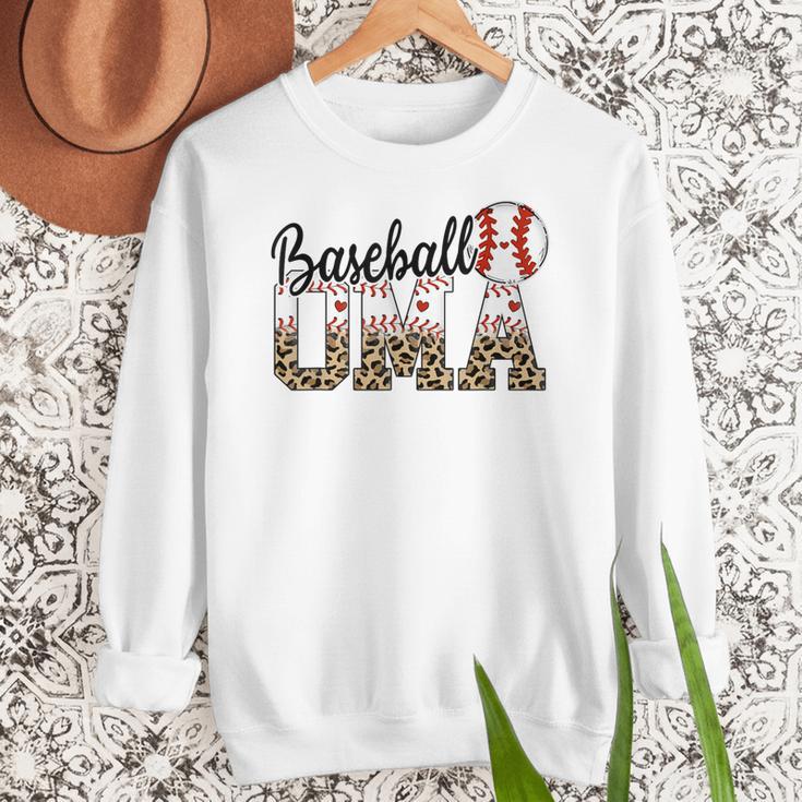 Baseball Oma Women BallPark Oma Baseball Mom Mother's Day Women Crewneck Sweatshirt Baseball Oma Women BallPark Oma Baseball Mom Mother's Day Women Crewneck Sweatshirt