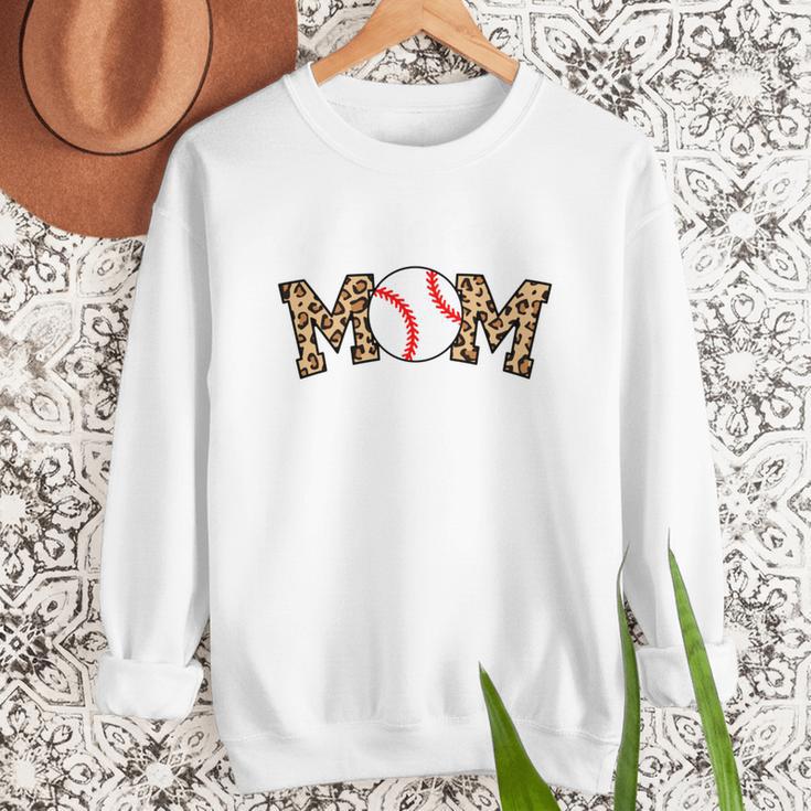 Catcher Mom Baseball Mom Leopard Game Day Women Crewneck Sweatshirt Catcher Mom Baseball Mom Leopard Game Day Women Crewneck Sweatshirt