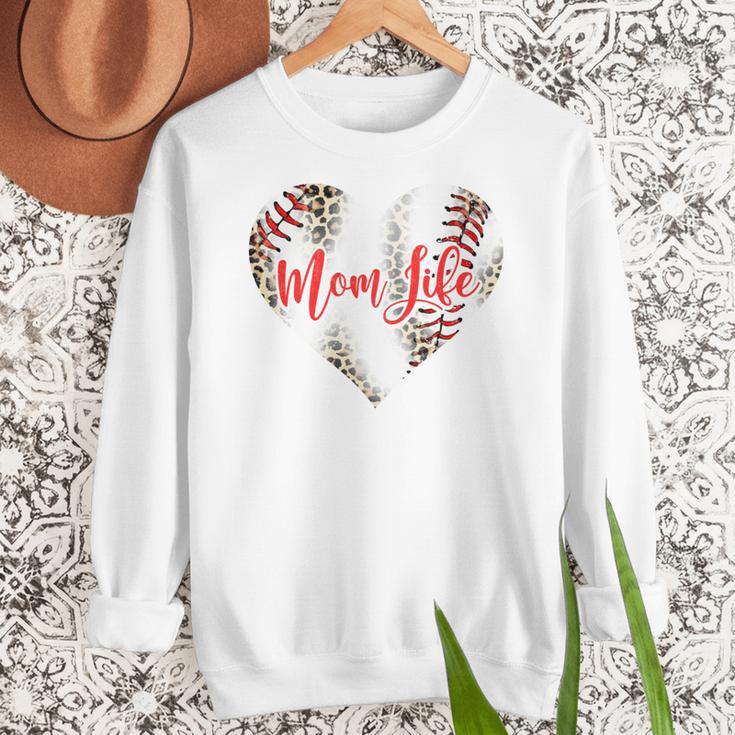 Cute Baseball Mom Heart Mother's Day Sport Mama Mom Life Women Crewneck Sweatshirt Cute Baseball Mom Heart Mother's Day Sport Mama Mom Life Women Crewneck Sweatshirt