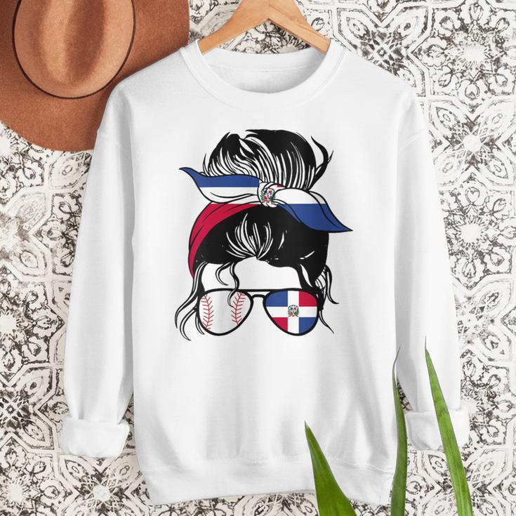 Dominican Baseball Mom Dominican Baseball Girl Women Crewneck Sweatshirt Dominican Baseball Mom Dominican Baseball Girl Women Crewneck Sweatshirt