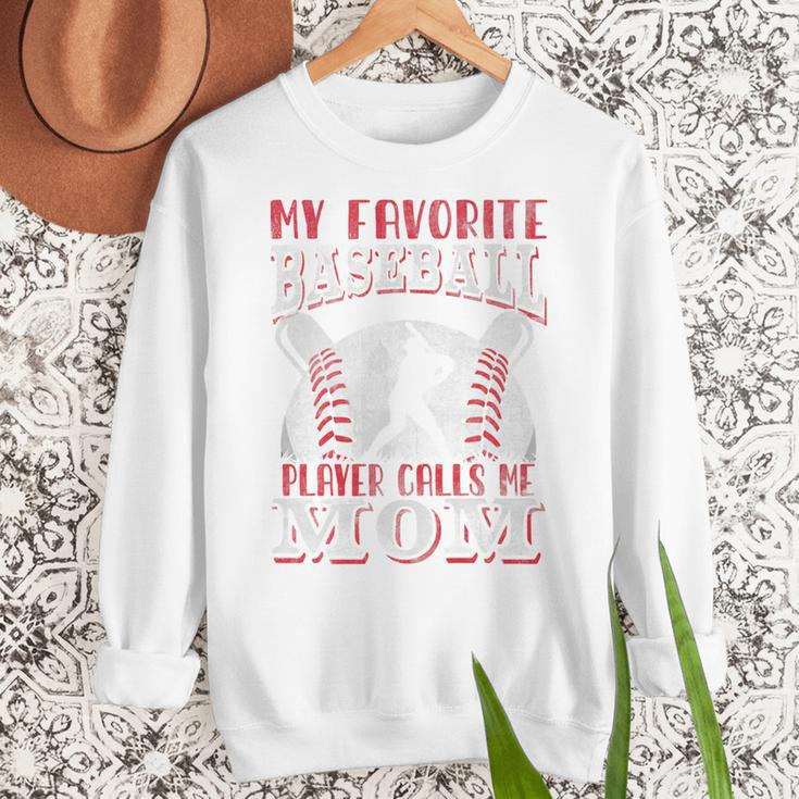 My Favorite Baseball Player Calls Me Mom Proud Baseball Mom Premium Women Crewneck Sweatshirt My Favorite Baseball Player Calls Me Mom Proud Baseball Mom Premium Women Crewneck Sweatshirt