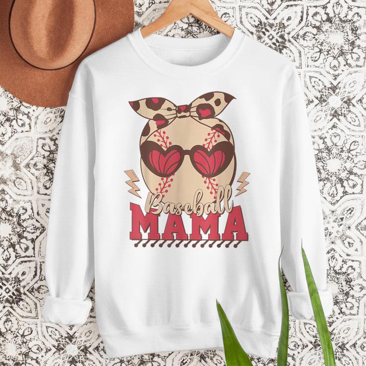 Heart Glasses Baseball Mama Baseball Mom Mother's Day Women Crewneck Sweatshirt Heart Glasses Baseball Mama Baseball Mom Mother's Day Women Crewneck Sweatshirt