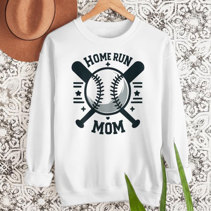 Home Run Mom Shirt Baseball Mom Mother's Day Women Crewneck Sweatshirt
