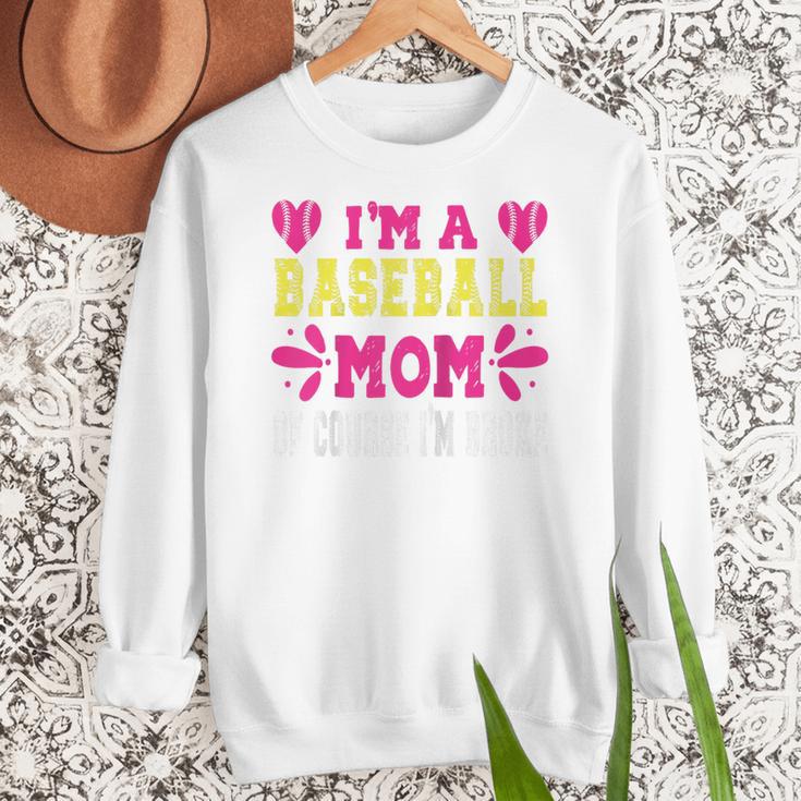 I'm A Baseball Mom Of Course I'm Broke Baseball Mom Raglan Baseball Tee Women Crewneck Sweatshirt I'm A Baseball Mom Of Course I'm Broke Baseball Mom Raglan Baseball Tee Women Crewneck Sweatshirt
