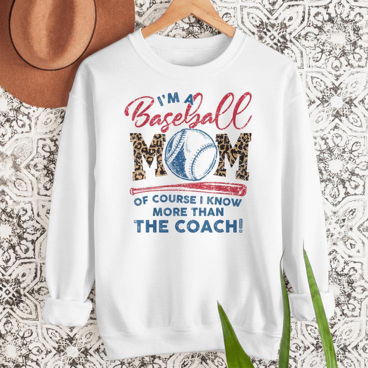 I’m A Baseball Mom Of Course I Know More Than The Coach Women Crewneck Sweatshirt I’m A Baseball Mom Of Course I Know More Than The Coach Women Crewneck Sweatshirt