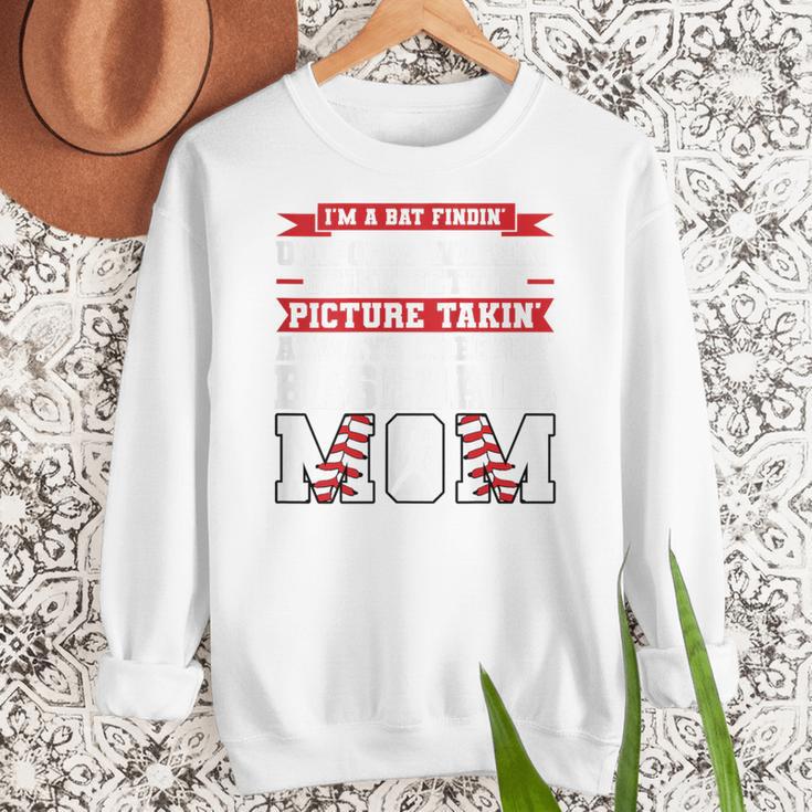 I'm a Bat Findin Washin' Baseball Mom Baseball Women Crewneck Sweatshirt