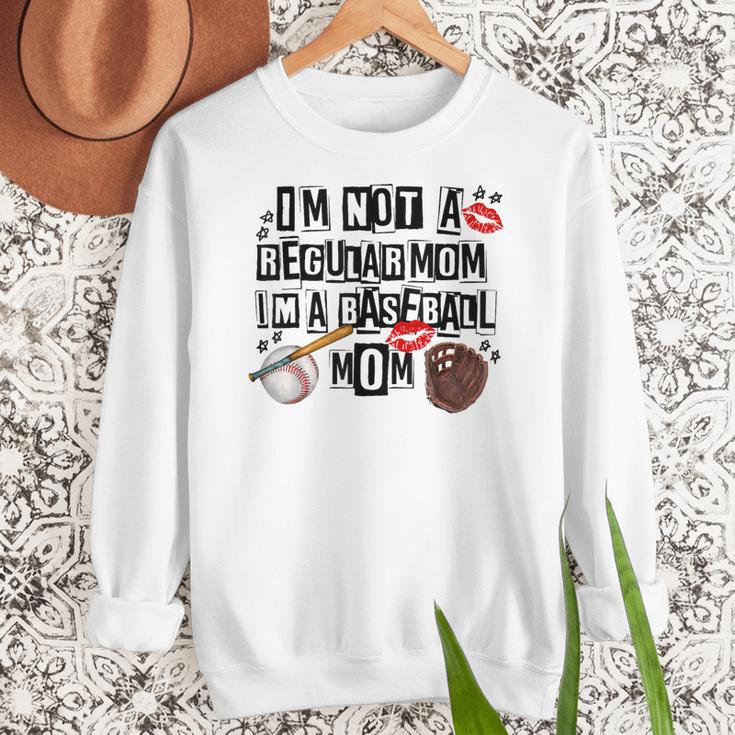 I'm Not A Regular Mom I'm A Baseball Mom Mother's Day Women Crewneck Sweatshirt I'm Not A Regular Mom I'm A Baseball Mom Mother's Day Women Crewneck Sweatshirt