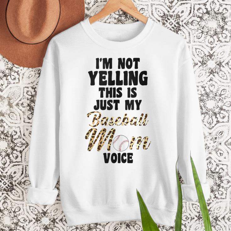 I'm Not Yelling This Is Baseball Mom Baseball Women Crewneck Sweatshirt