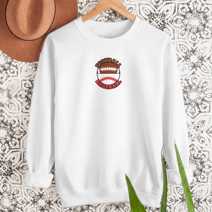 I'm A Proud Mom Football Baseball Mom Women Crewneck Sweatshirt
