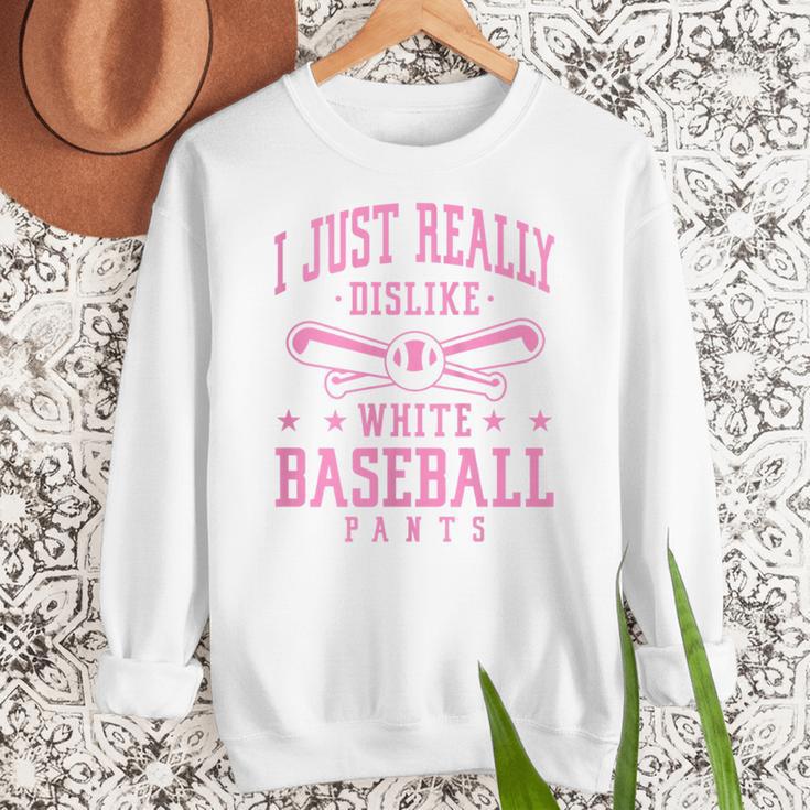 I Just Really Dislike Baseball Pants Baseball Mom Mama Women Crewneck Sweatshirt I Just Really Dislike Baseball Pants Baseball Mom Mama Women Crewneck Sweatshirt