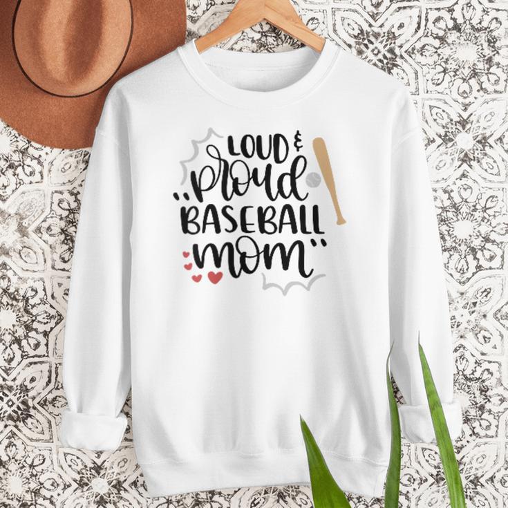 Loud & Proud Baseball Mom Women Crewneck Sweatshirt Loud & Proud Baseball Mom Women Crewneck Sweatshirt