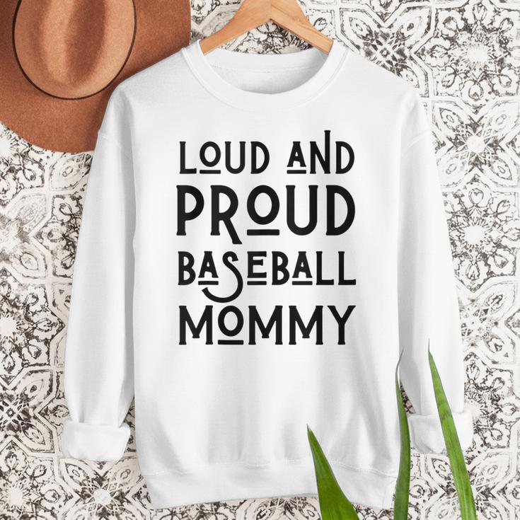 Loud & Proud Baseball Mommy Sports Lover Mom Women Women Crewneck Sweatshirt