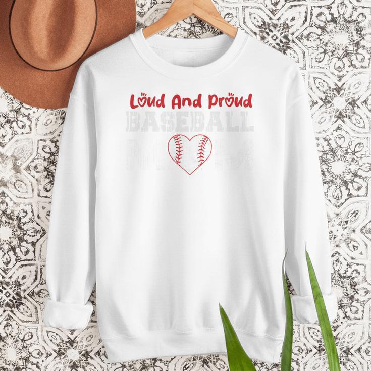 Loud And Proud Baseball Mom Baseball Mom Heart Women Crewneck Sweatshirt Loud And Proud Baseball Mom Baseball Mom Heart Women Crewneck Sweatshirt
