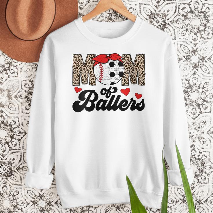Mom Of Ballers Soccer Baseball Mom Soccer Baseball Mother Women Crewneck Sweatshirt Mom Of Ballers Soccer Baseball Mom Soccer Baseball Mother Women Crewneck Sweatshirt