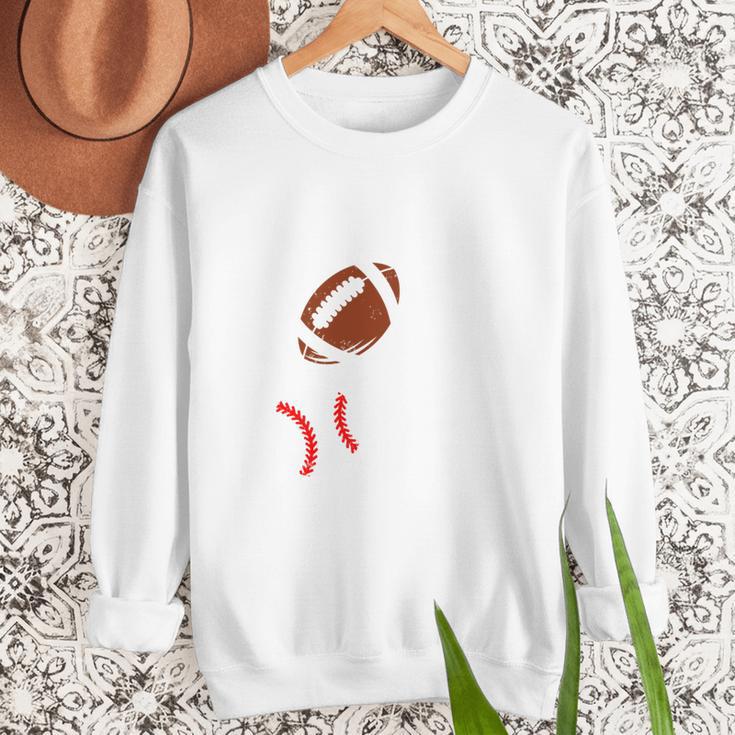 Mom Of Ballers USA Flag Football Baseball Mom Women Crewneck Sweatshirt Mom Of Ballers USA Flag Football Baseball Mom Women Crewneck Sweatshirt