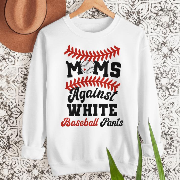 Moms Against Baseball Pants Baseball Mom Joke Women Crewneck Sweatshirt Moms Against Baseball Pants Baseball Mom Joke Women Crewneck Sweatshirt