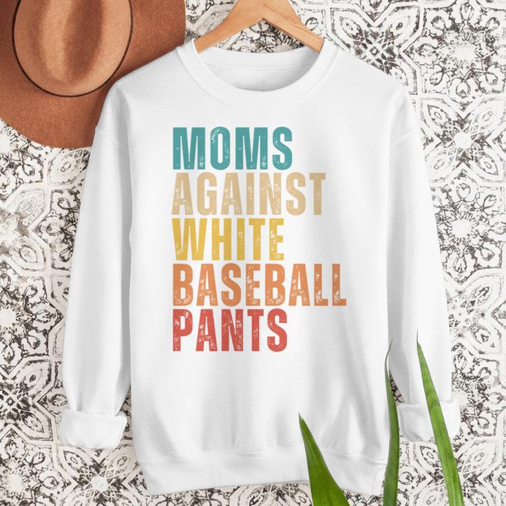 Moms Against Baseball Pants Baseball Mom Retro Women Crewneck Sweatshirt Moms Against Baseball Pants Baseball Mom Retro Women Crewneck Sweatshirt