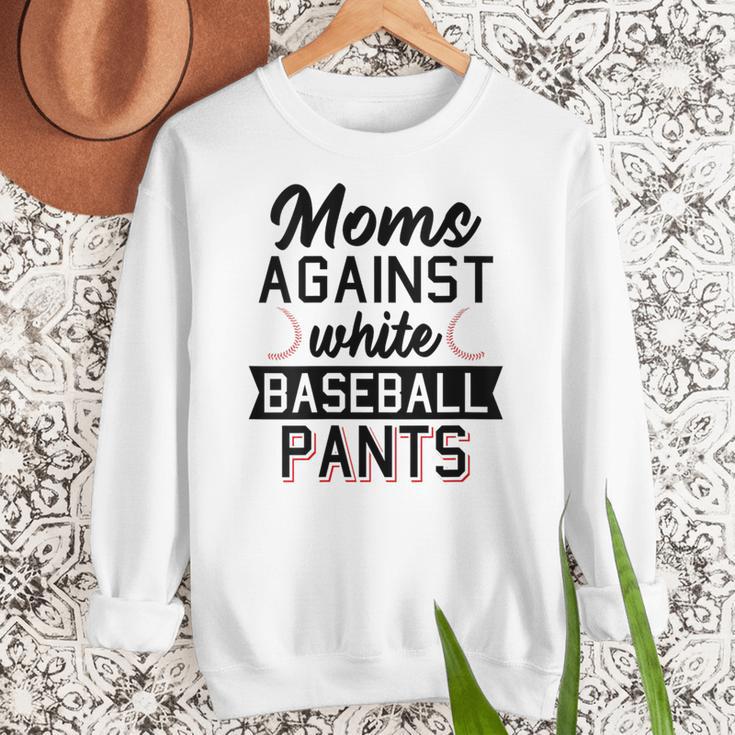 Moms Against White Baseball Pants Quote For a Baseball Mom Women Crewneck Sweatshirt Moms Against White Baseball Pants Quote For a Baseball Mom Women Crewneck Sweatshirt