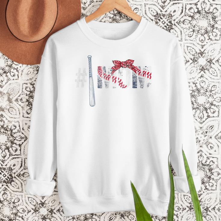 Number One Baseball Mom For Mothers Day Baseball Mommy Premium Women Crewneck Sweatshirt Number One Baseball Mom For Mothers Day Baseball Mommy Premium Women Crewneck Sweatshirt