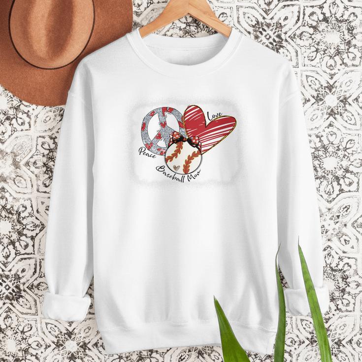 Peace Love Baseball Mom Mommy Premium Women Crewneck Sweatshirt Peace Love Baseball Mom Mommy Premium Women Crewneck Sweatshirt