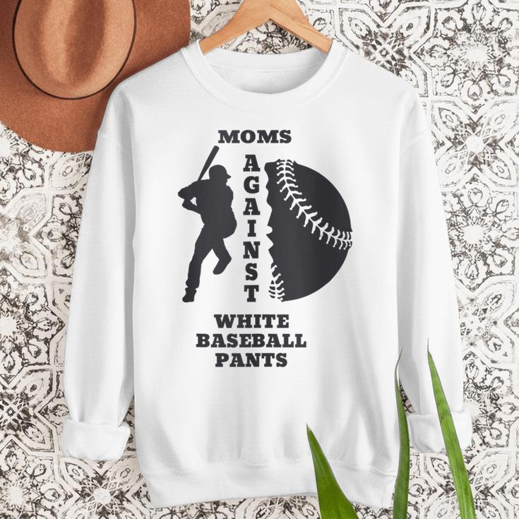 Retro Moms Against Baseball Pants Baseball Mom Women Crewneck Sweatshirt Retro Moms Against Baseball Pants Baseball Mom Women Crewneck Sweatshirt