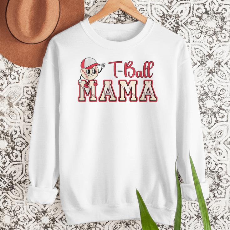 Retro Tball Mama Art Baseball Mom Softball Women Crewneck Sweatshirt Retro Tball Mama Art Baseball Mom Softball Women Crewneck Sweatshirt
