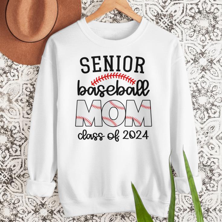 Senior Baseball Mom Class Of 2024 High School College Sports Women Crewneck Sweatshirt Senior Baseball Mom Class Of 2024 High School College Sports Women Crewneck Sweatshirt