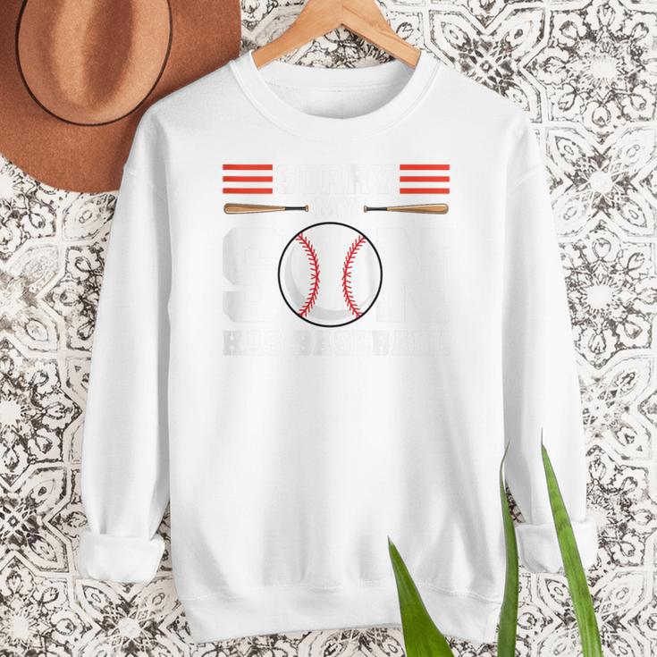 Sorry My Son Has Baseball Baseball Mom Women Crewneck Sweatshirt