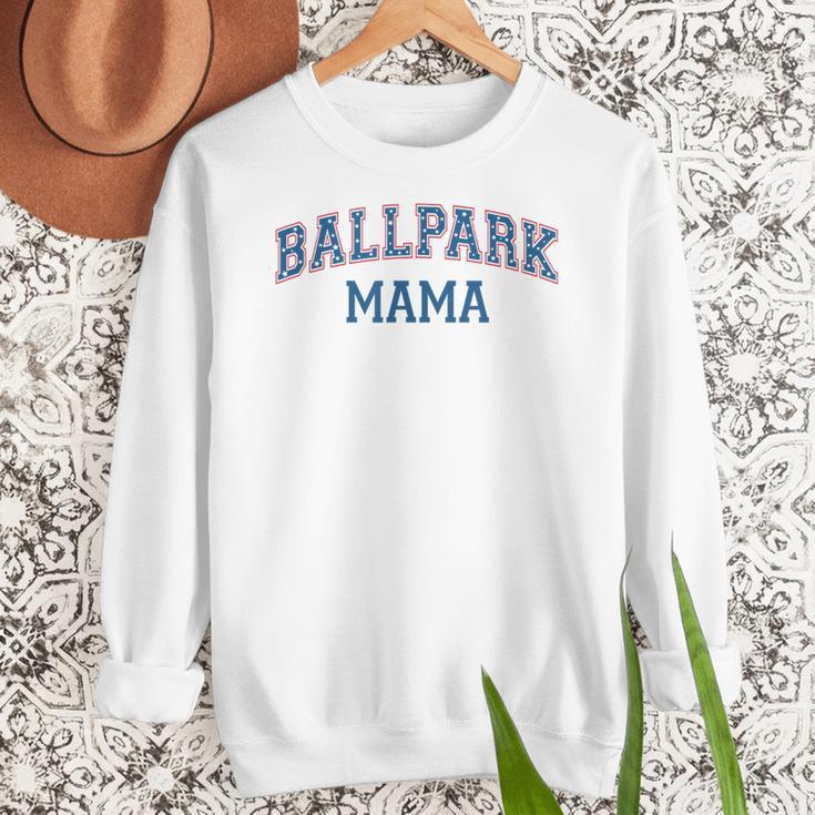 Spring 2024 Season Cute Baseball Mom Ballpark Mama Women Crewneck Sweatshirt Spring 2024 Season Cute Baseball Mom Ballpark Mama Women Crewneck Sweatshirt