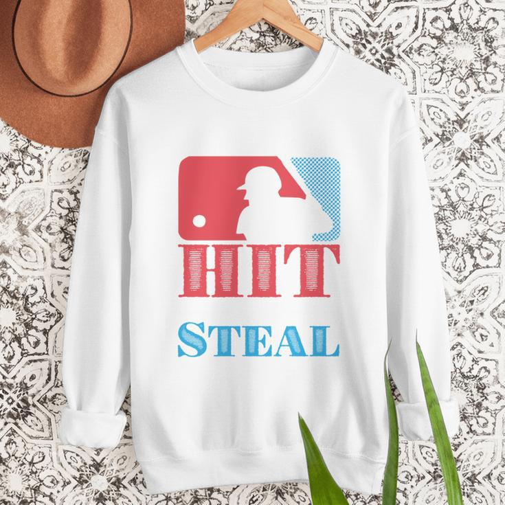 I Teach My Kid Baseball Mom Vintage Coach Baseball Women Crewneck Sweatshirt
