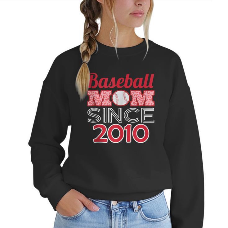Baseball Mom Since 2010 Women Crewneck Sweatshirt