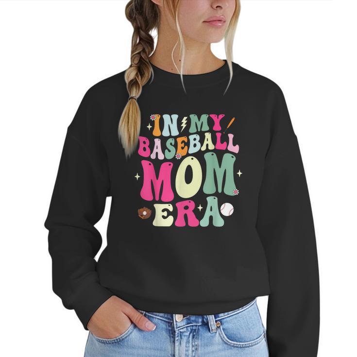 In My Baseball Mom Era Baseball Mama Women Crewneck Sweatshirt