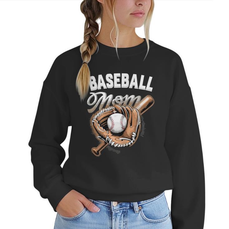 Baseball Mom Baseball Player Women Crewneck Sweatshirt
