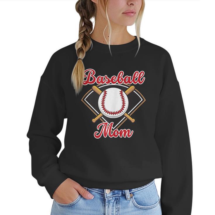 Baseball Mom T-Ball Mom Little League Mom Apparel Women Crewneck Sweatshirt