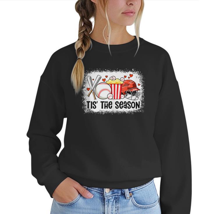 Baseball Mom Women Mama Season Baseball Lover Girls Boys Women Crewneck Sweatshirt