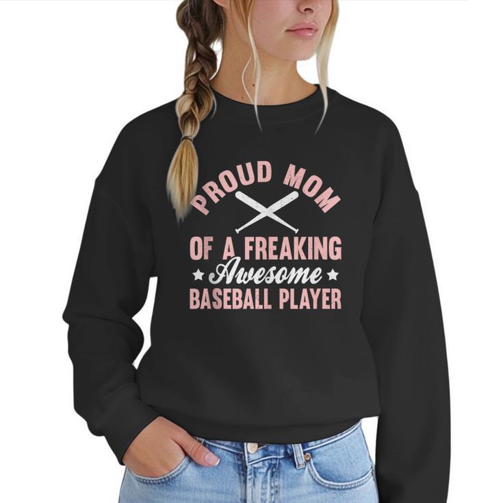 Baseball Player Pitcher Catcher Baseball Mom Mother Women Crewneck Sweatshirt