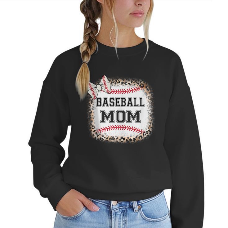 Baseball-Shirt Women Girls Mama Baseball Mom Women Crewneck Sweatshirt
