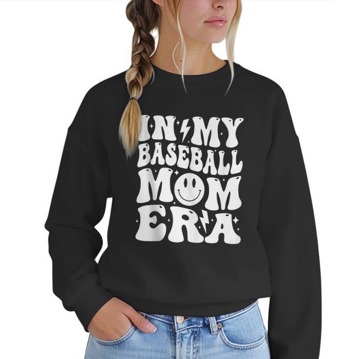 Family Mama In My Baseball Mom Era Women Crewneck Sweatshirt