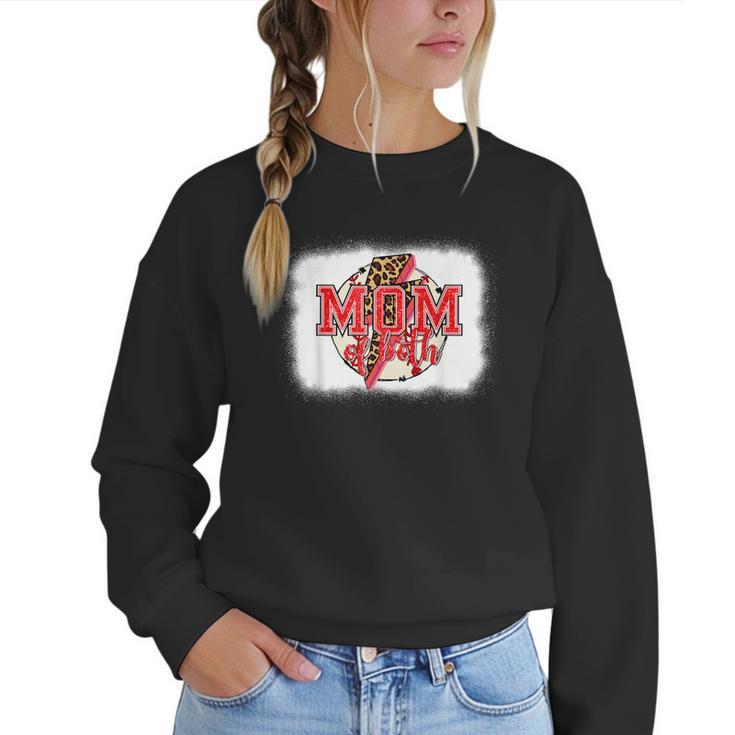 Mom Of Both Baseball Mom Mommy Women Crewneck Sweatshirt