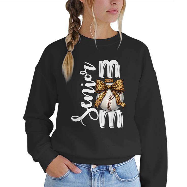 Senior Baseball Mom Class Of 2026 Player Graduation Grad Women Crewneck Sweatshirt