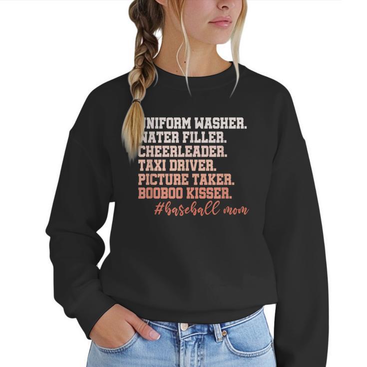 Uniform Washer Water Filler Cheerleader Baseball Mom Women Crewneck Sweatshirt