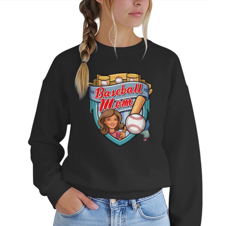 Womens Baseball Mom Mama Mother's In My Baseball Mom Era Women Crewneck Sweatshirt