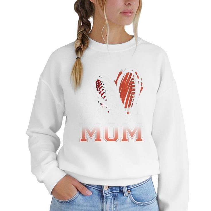 Ball Mom Football Baseball Mom Premium Women Crewneck Sweatshirt