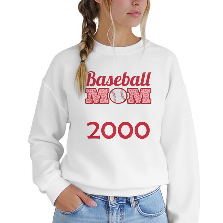 Baseball Mom Since 2000 Women Crewneck Sweatshirt
