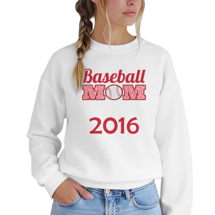 Baseball Mom Since 2016 Women Crewneck Sweatshirt