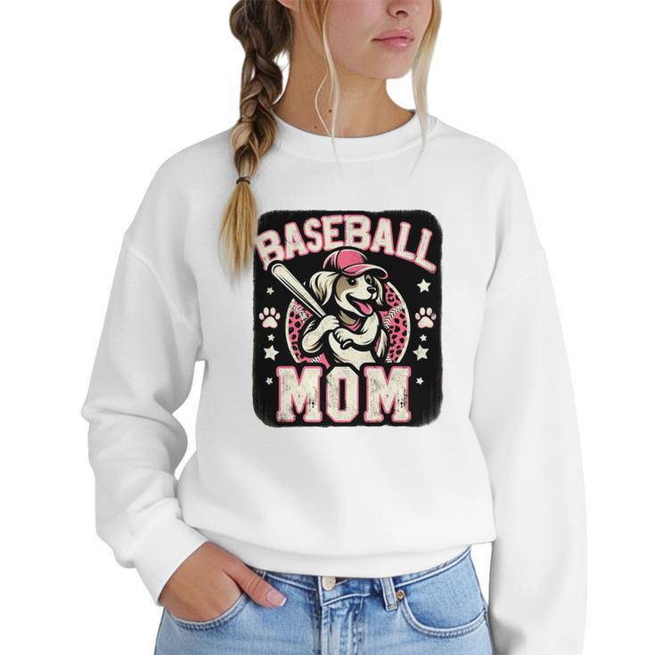 Baseball Mom Dog Mother's In My Baseball Mom Era Women Crewneck Sweatshirt
