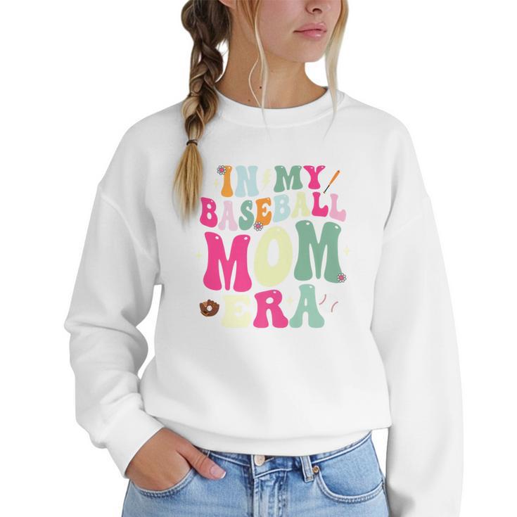 In My Baseball Mom Era Baseball Mama Premium Women Crewneck Sweatshirt