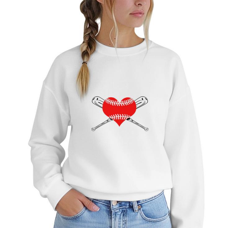 Baseball Mom Humor I Teach My Kids To Hit And Steal Women Crewneck Sweatshirt