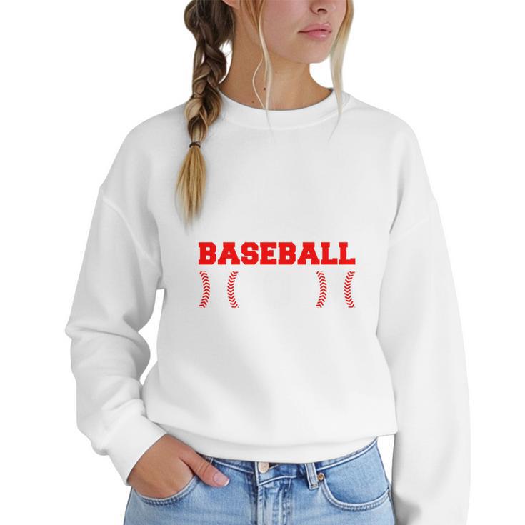 Baseball Mom Loud Proud Quote Game Day Sports Mama Saying Women Crewneck Sweatshirt